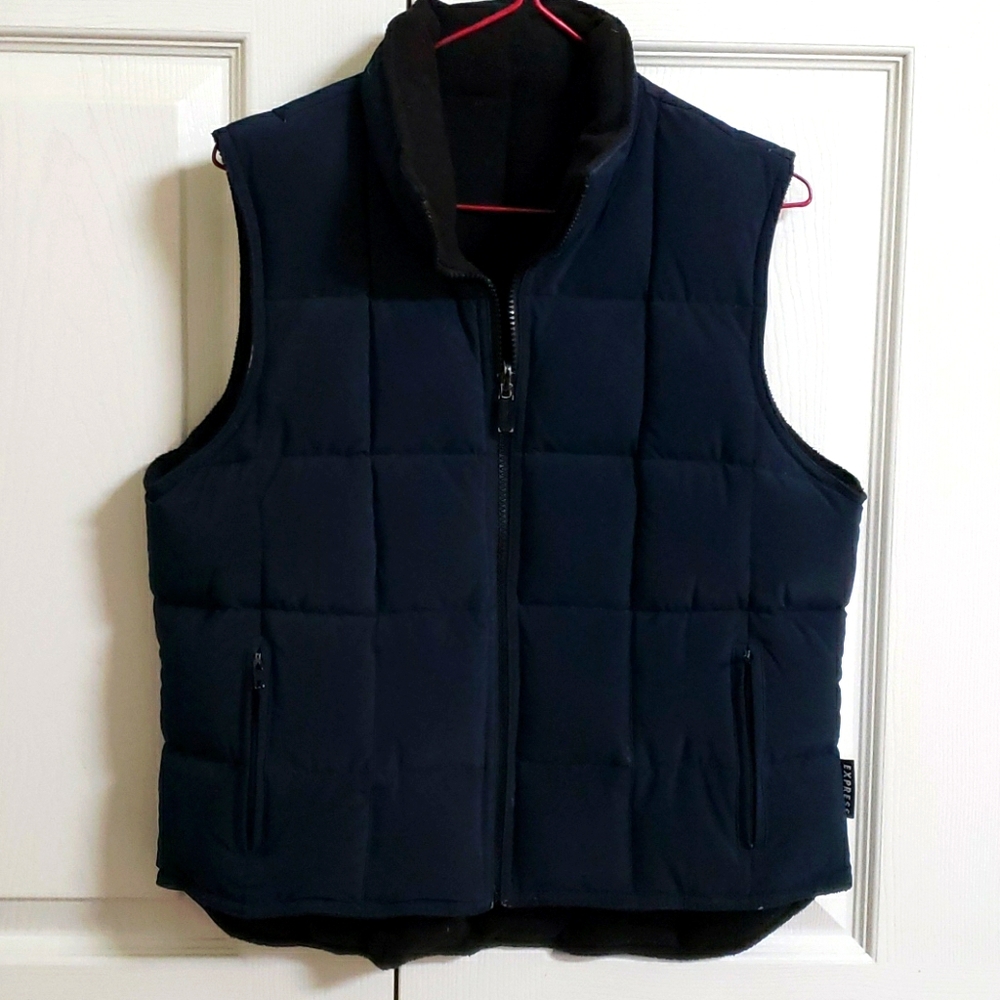 Express Reversible Puffer Goose Down Vest